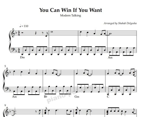 you can win if you want piano sheet