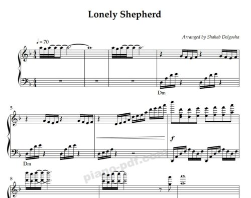 lonely shepherd piano sheet