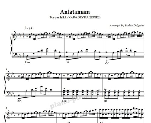 Anlatamam Piano Sheet