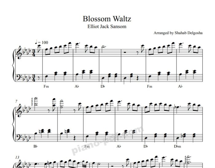 Blossom Waltz Piano Sheet