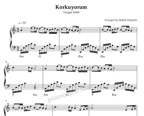 Korkuyorum Piano Sheet