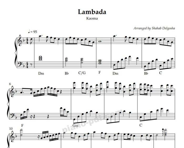 lambada piano sheet