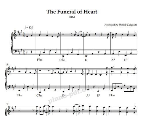 The Funeral of Heart Piano Sheet