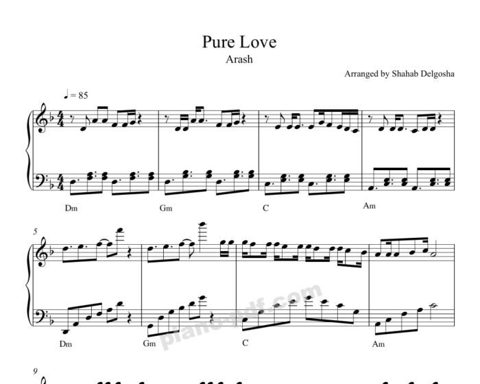 pure love piano sheet