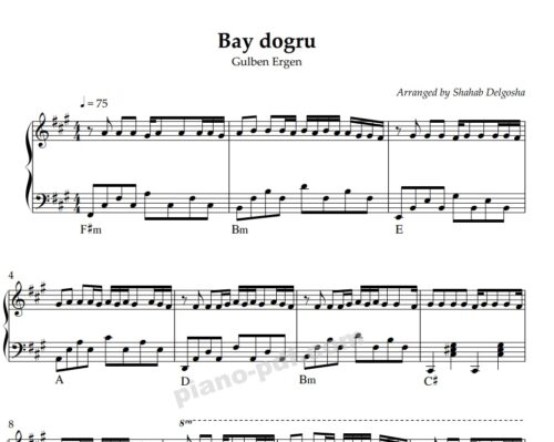 bay dogru piano sheet