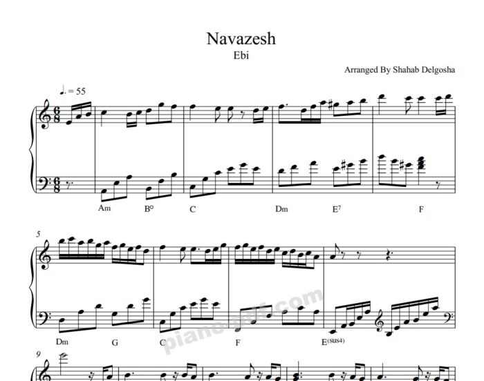 Navazesh Ebi Piano Sheet