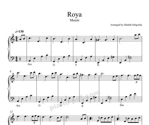 Roya Moein Piano sheet