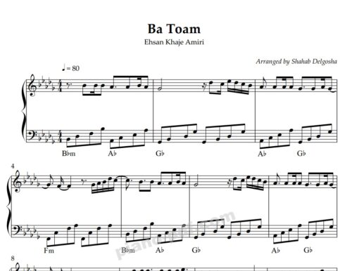 Ba Toam Piano Sheet