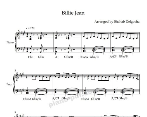 Billie Jean Piano Sheet