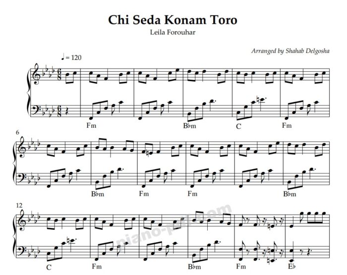 Chi Seda Konam Toro Piano Sheet