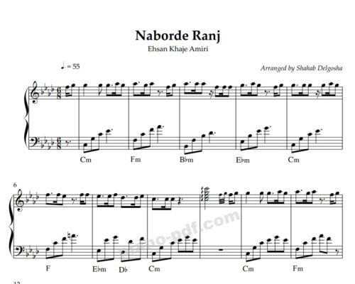 Naborde Ranj Piano Sheet