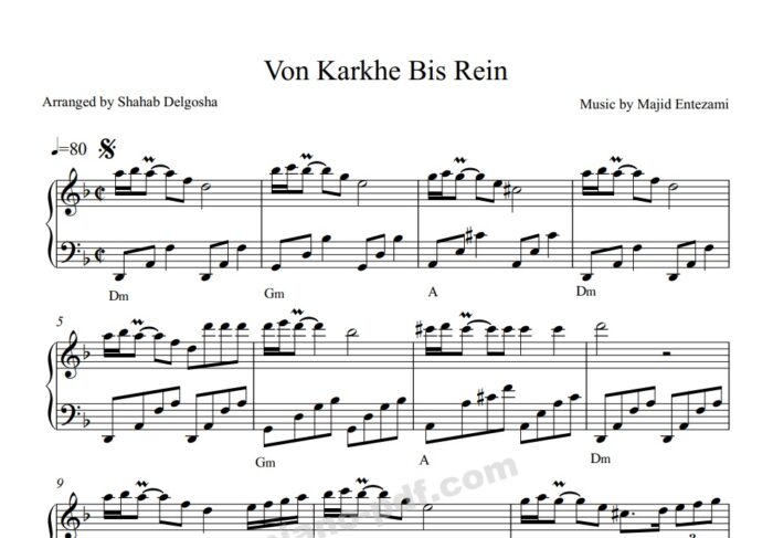 From Karkheh to Rhine Piano Sheet