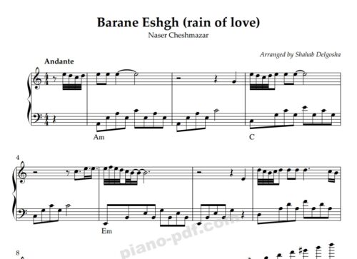 Rain of Love Piano Sheet