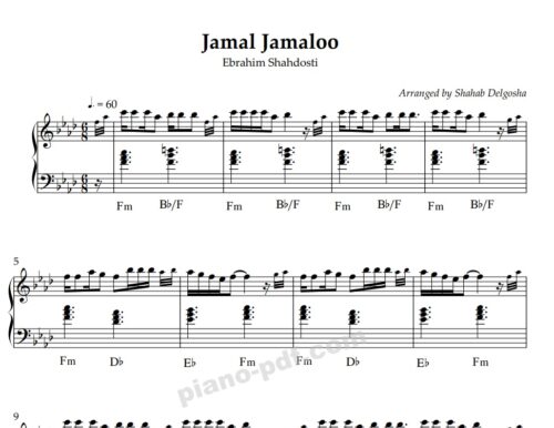 Jamal Jamaloo Piano Sheet