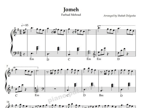 Jome Farhad Piano Sheet