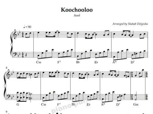 Koochooloo Piano Sheet