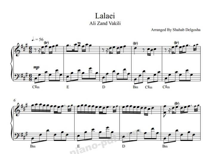 Lalaei Piano Sheet