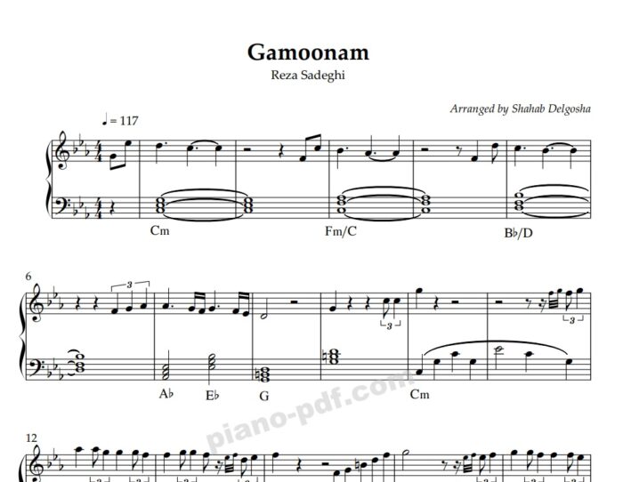 Gamoonam Piano Sheet