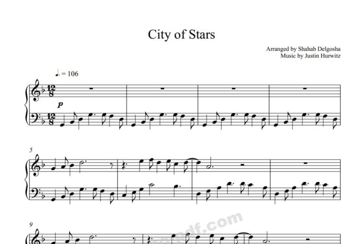 City of Stars Piano Sheet