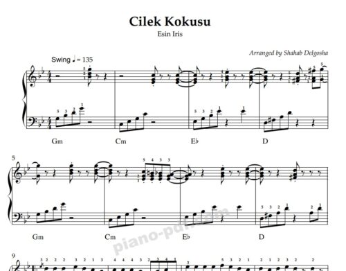Cilek Kokusu Piano Sheet