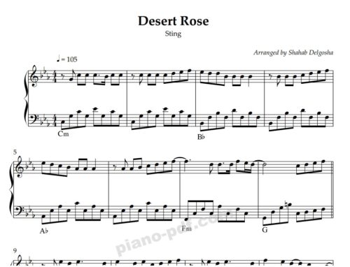 Desert Rose Piano Sheet