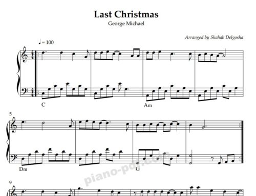 Last Christmas Piano Sheet