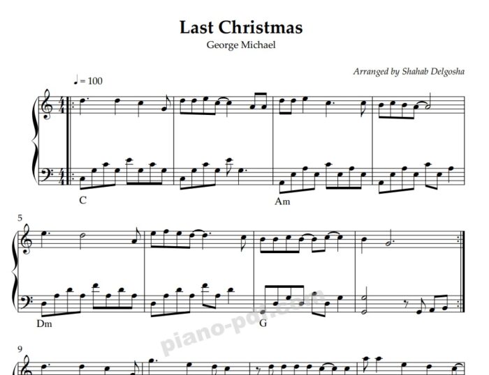 Last Christmas Piano Sheet