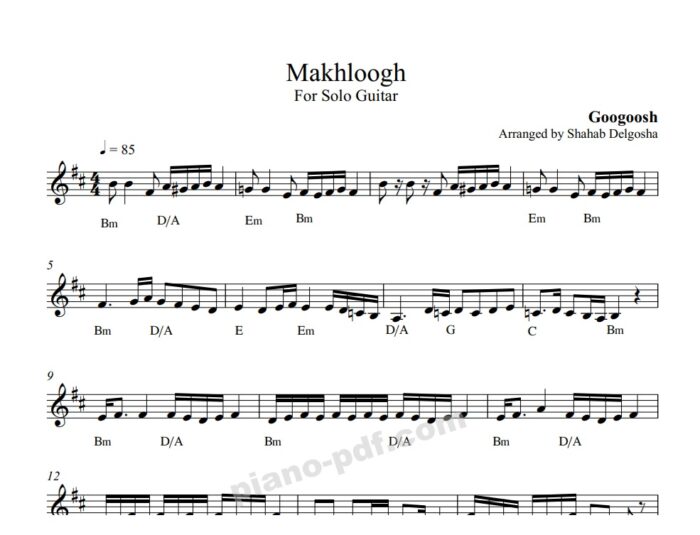 Makhloogh Violin Sheet Music