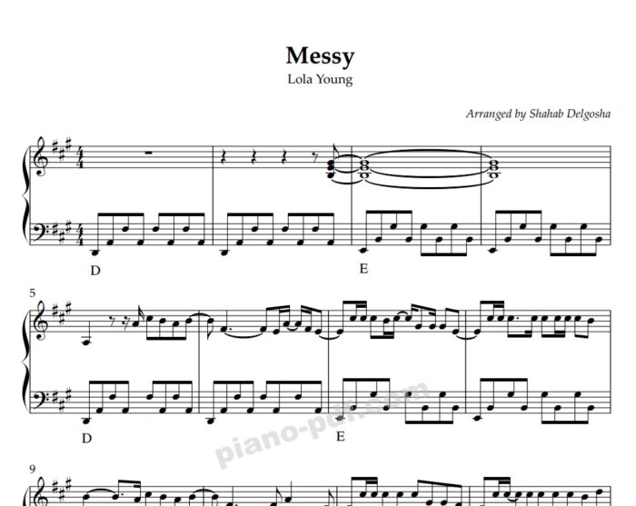 Messy Piano Sheet