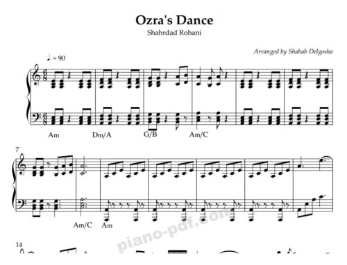 Ozra Dance Piano Sheet