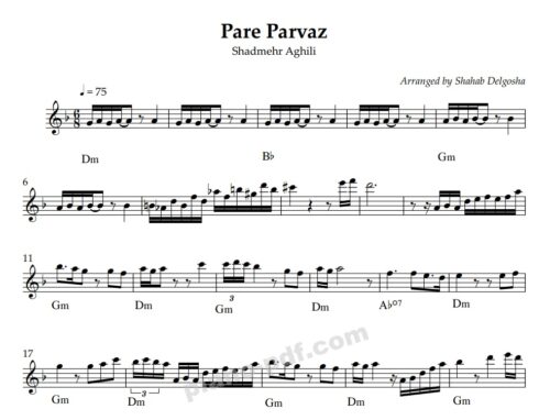 Pare Parvaz Violin Sheet Music