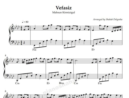 Vefasiz Piano Sheet