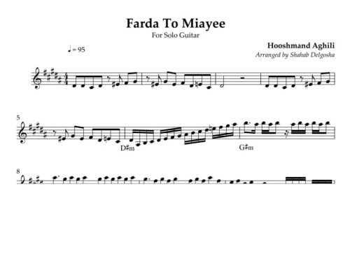 Farda To Miayee Violin Sheet Music