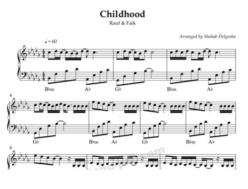 Childhood Piano Sheet
