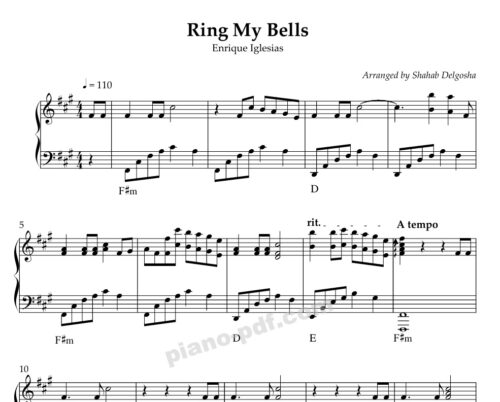 Ring my Bells Piano Sheet