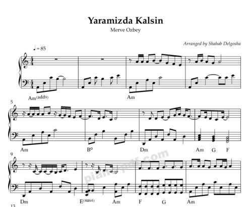 Yaramizda Kalsin Piano Sheet