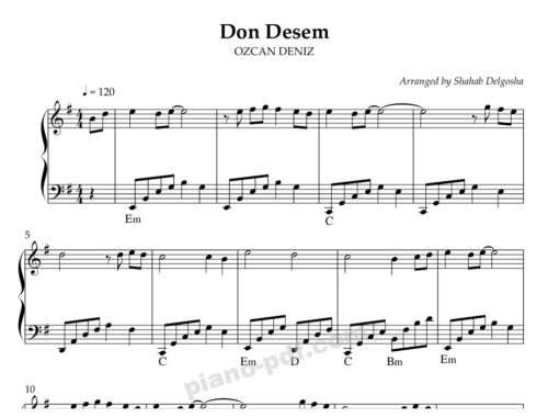 Don Desem Piano Sheet