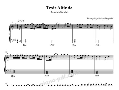 Tesir Altinda Piano Sheet